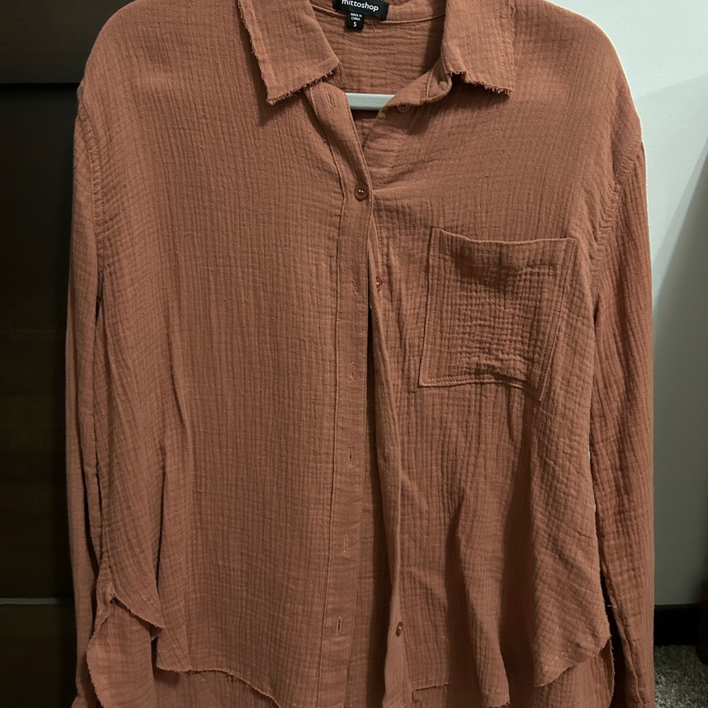 Women’s Rust Shirt button-down shirt